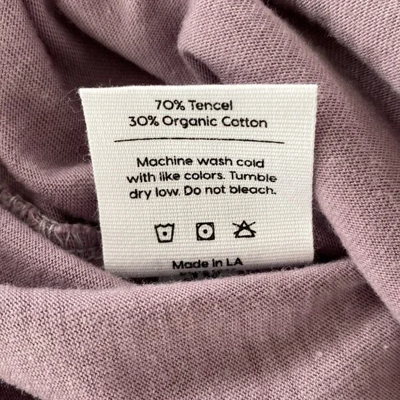 Mate the Label Lavender Tencel Organic Cotton Sleep Pant Pockets High Rise Soft - Picture 11 of 16